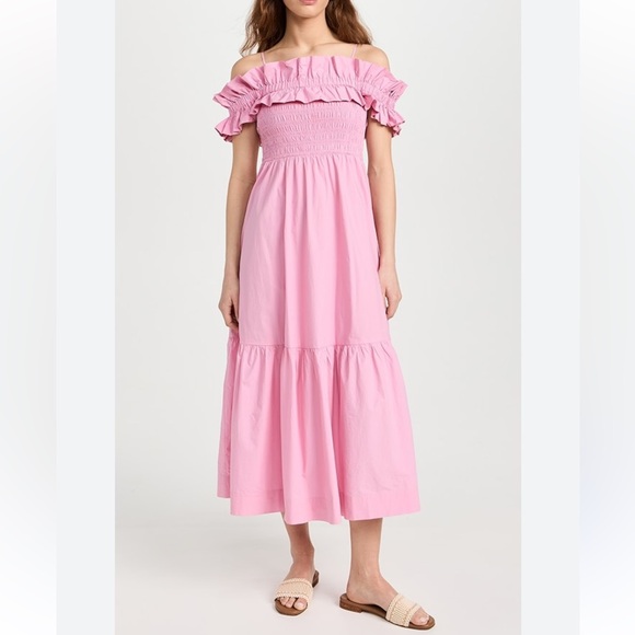 Ganni size 42 poplin dress, NWT - Picture 1 of 6